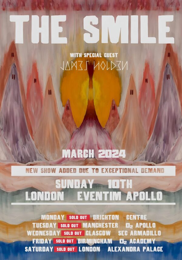 THE SMILE (band) March 2024 UK Tour Poster