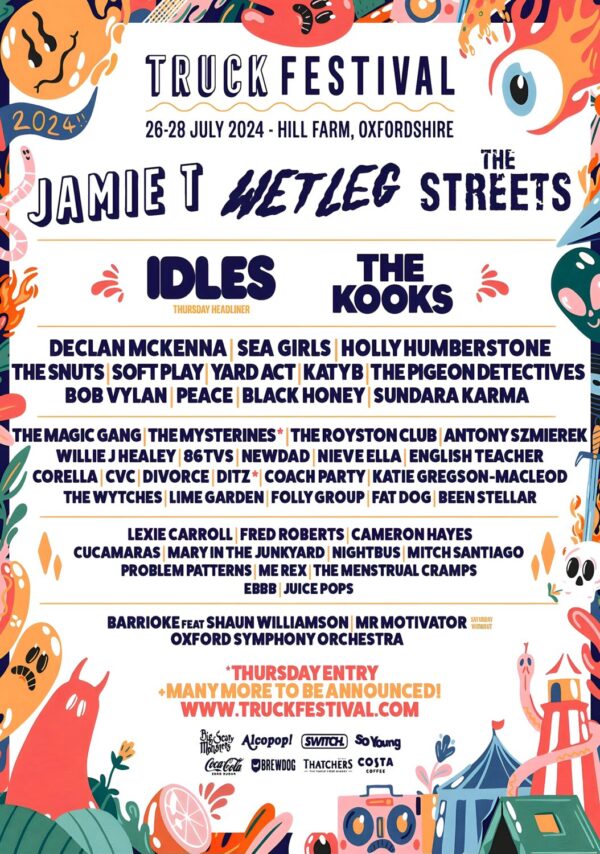 TRUCK FESTIVAL 2024 Line Up - Jamie T - Wet Leg - The Streets Poster Print