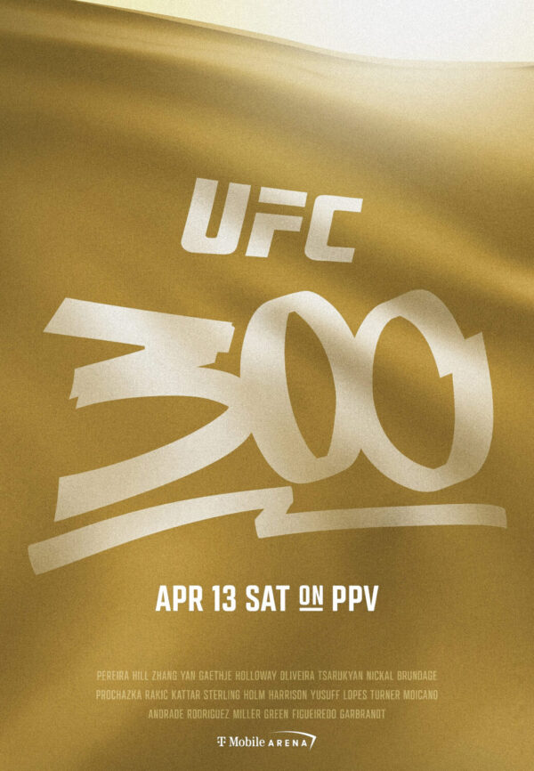 UFC 300 Alex Pereira vs. Jamahal Hill 2024 Fight Poster Print
