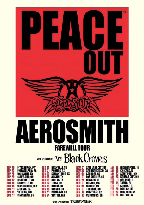 AEROSMITH Peace Out North American 2024 Farewell Tour Poster Print