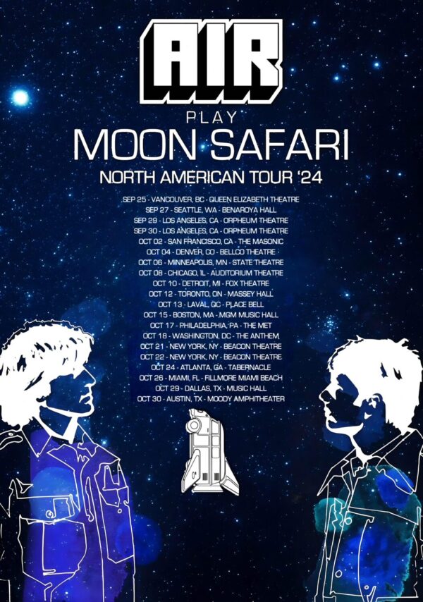 AIR (band) Moon Safari 2024 North American Tour Poster
