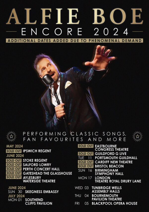 ALFIE BOE Encore 2024 Tour Poster Print