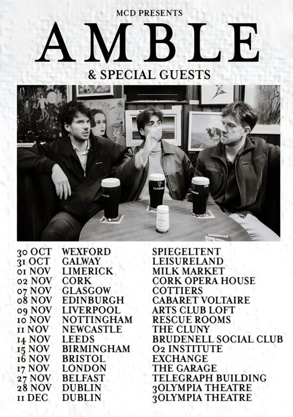 AMBLE (band) Of Land and Sea 2024 UK Tour Poster