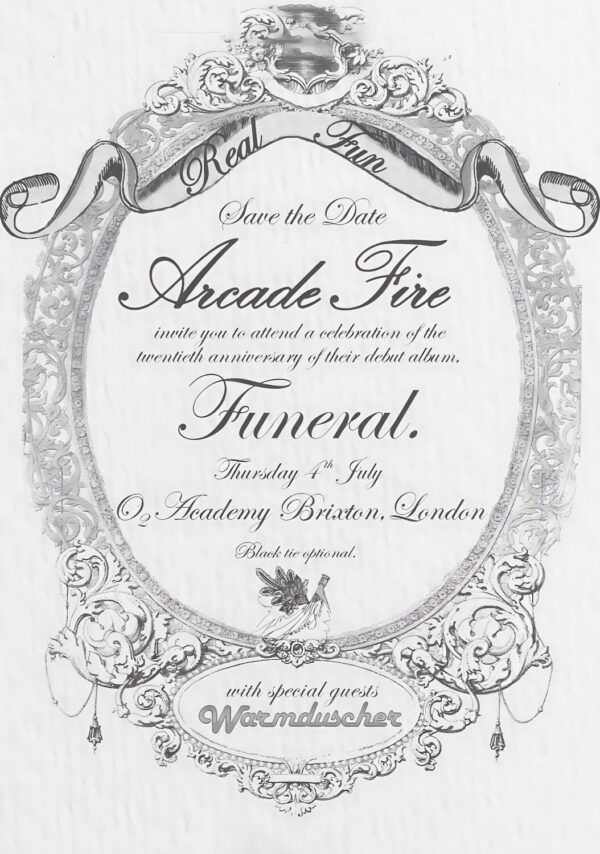 ARCADE FIRE Funeral 20th Anniversary 2024 Tour: LONDON o2 Brixton Academy Poster