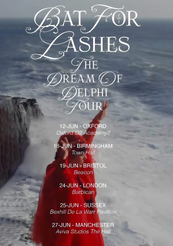 BAT FOR LASHES The Dream Of Delphi 2024 UK Tour Poster Print