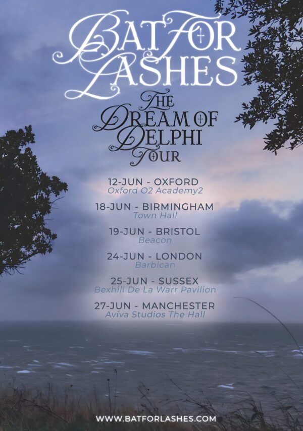 BAT FOR LASHES The Dream Of Delphi 2024 UK Tour Poster Print
