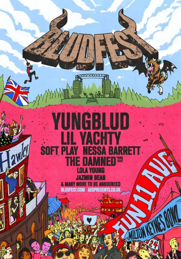 BLUDFEST 2024 - Yungblud - Lil Yacht - Soft Play: MILTON KEYNES BOWL Poster Print