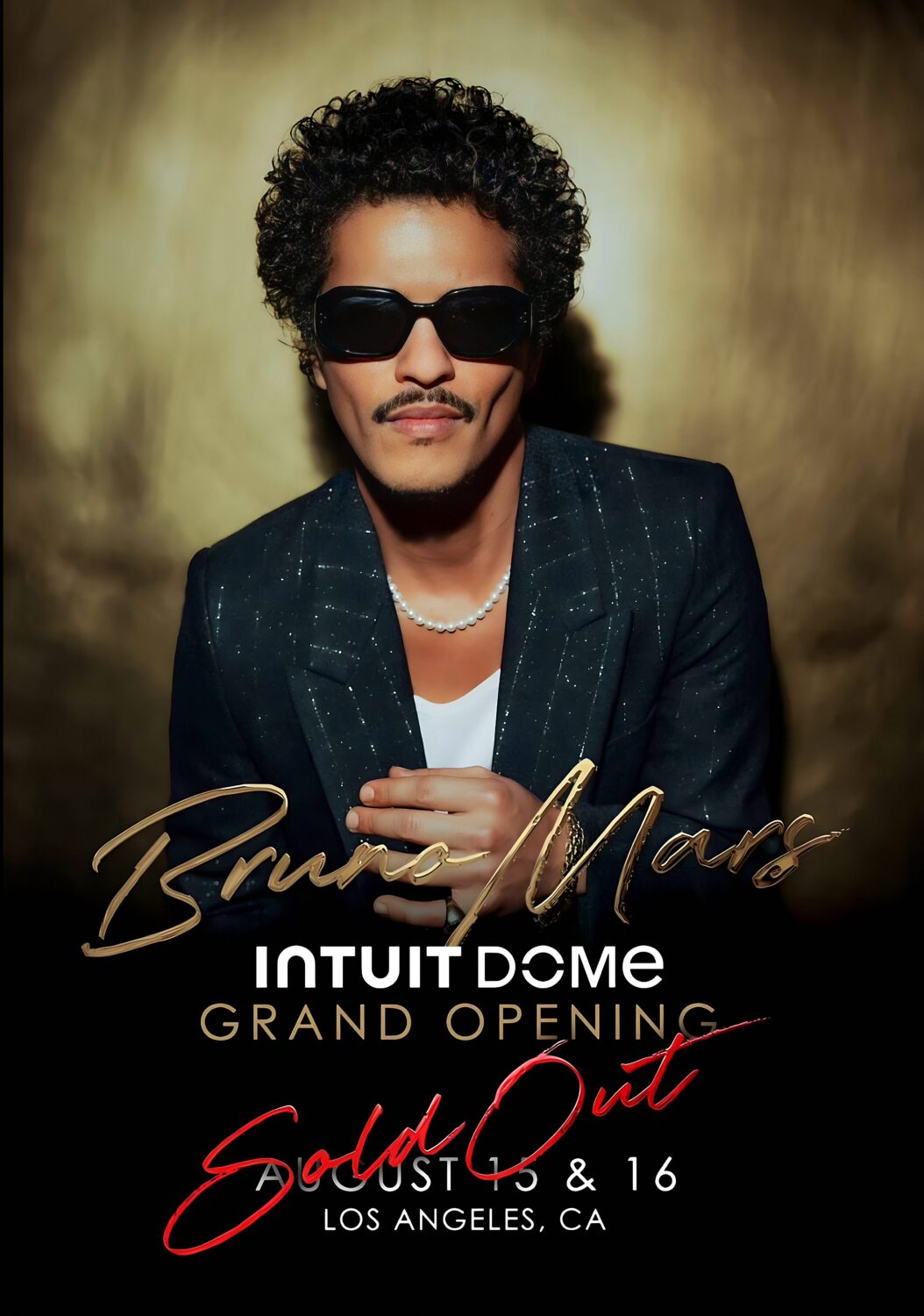 BRUNO MARS Live 2024 LOS ANGELES Poster