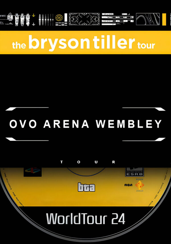 BRYSON TILLER Self Titled World 2024 Tour: LONDON OVO Wembley Arena Poster Print