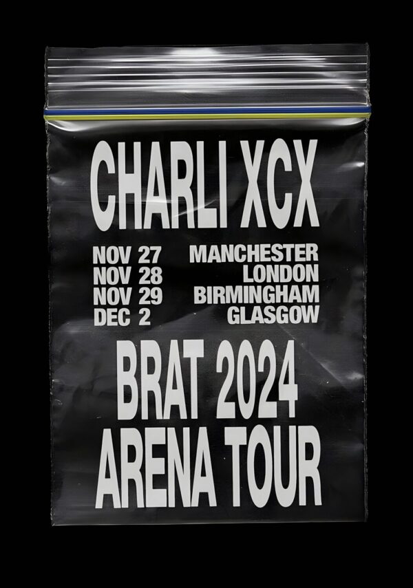 CHARLI XCX Brat 2024 UK Arena Tour Poster