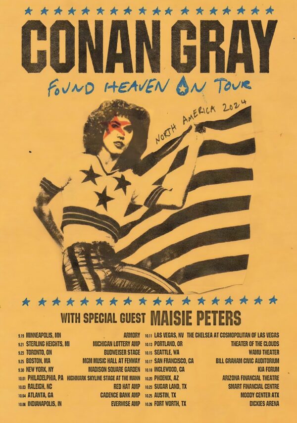 CONAN GRAY Found Heaven On Tour 2024 North American Tour Poster