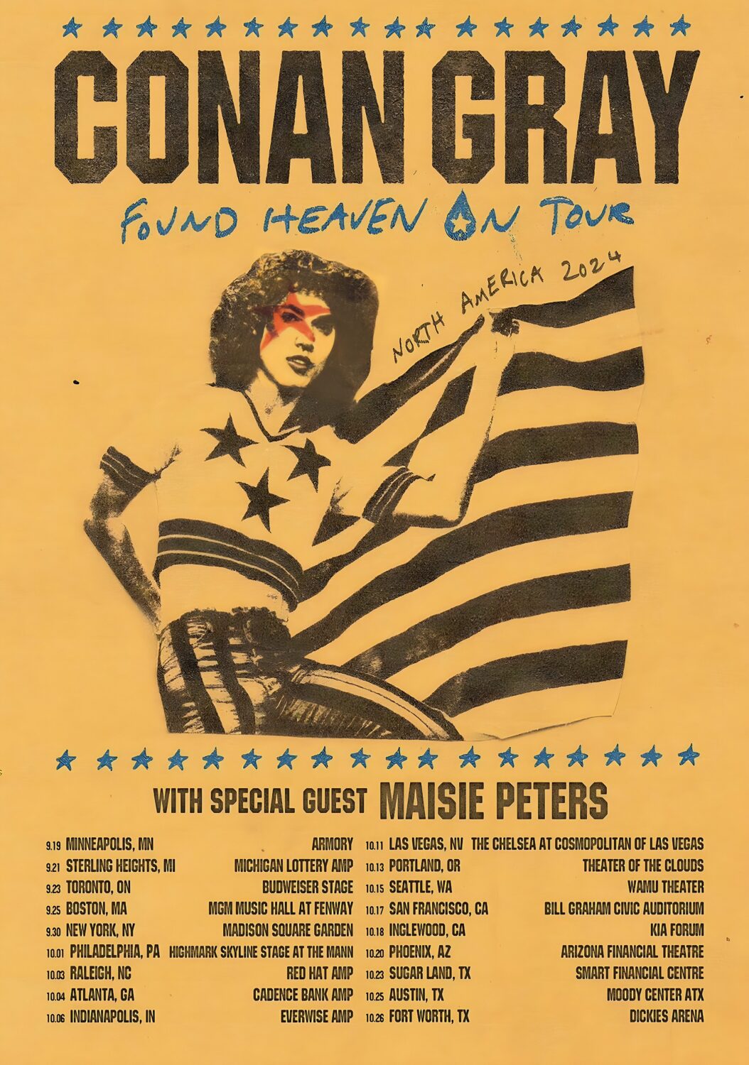 CONAN GRAY 2024 North American Tour Poster