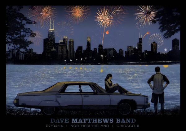 DAVE MATTHEWS BAND A Very Special Evening With... 2014 Tour: CHICAGO Northerly Island Poster Print