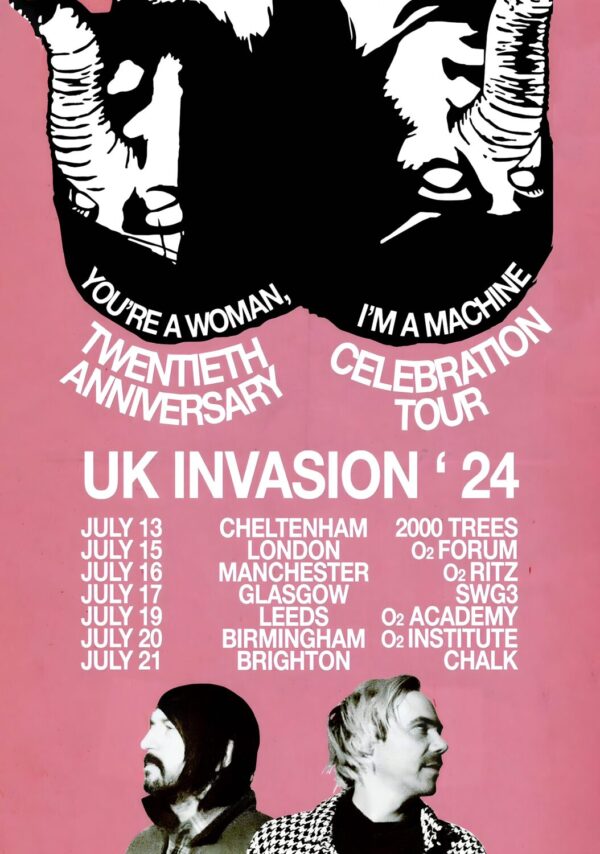 DEATH FROM ABOVE 1979 You're a Woman, I'm a Machine 2024 Anniversary UK Tour Poster Print