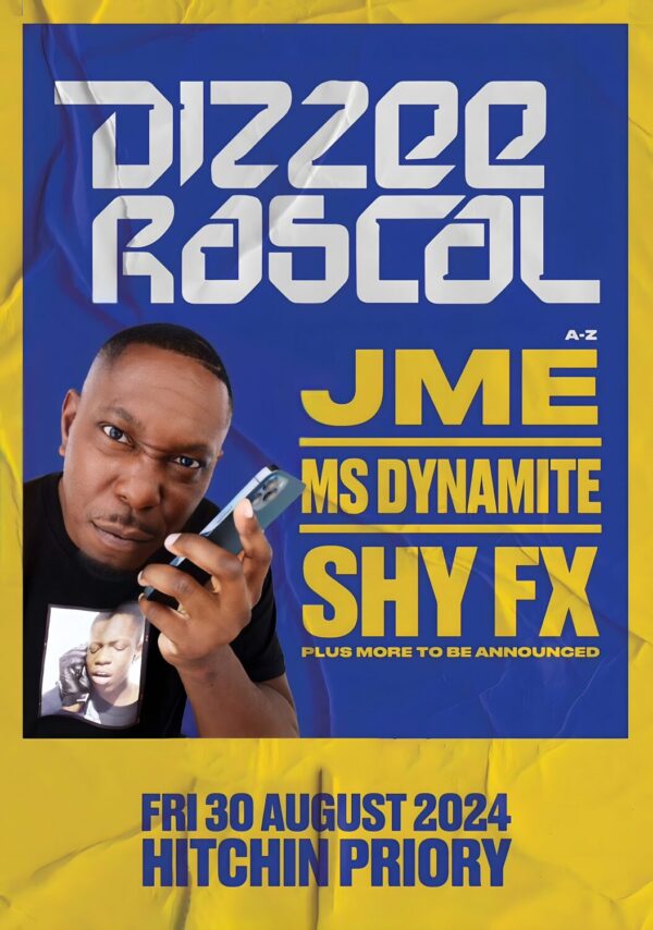 DIZZEE RASCAL Don't Take It Personal 2024 UK Tour: HITCHIN PRIORY Poster Print