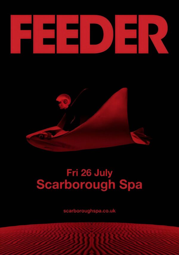 FEEDER (band) Black/Red 2024 Tour: SCARBOROUGH Spa Poster Print