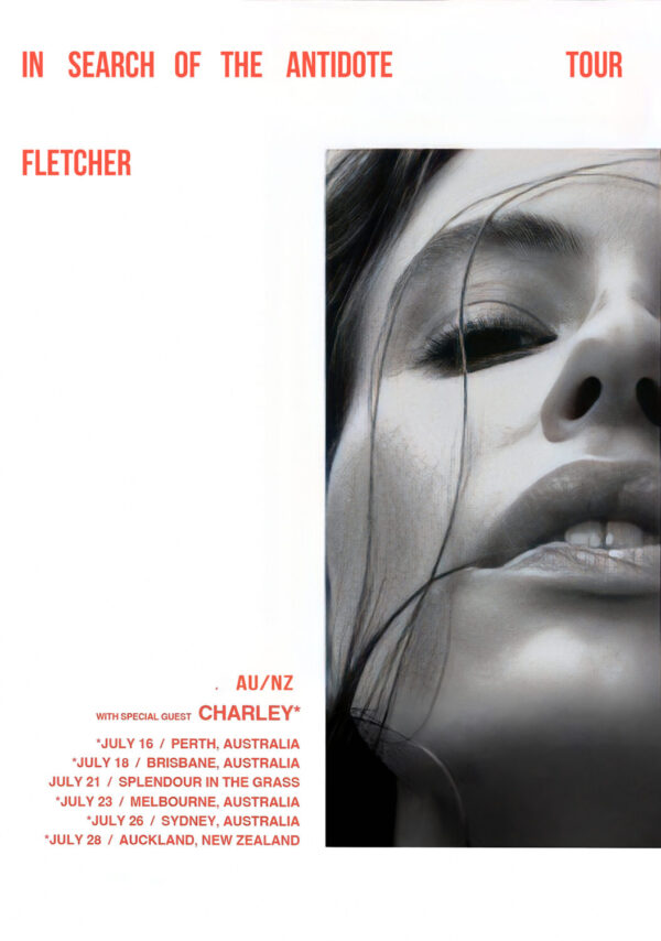 FLETCHER (singer) In Search Of The Antidote Australia & New Zealand 2024 Tour Poster Print