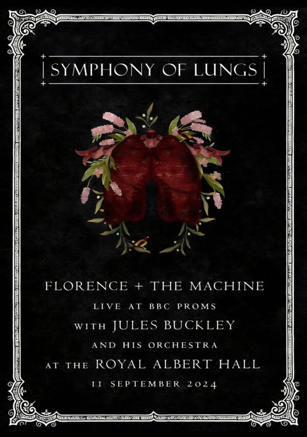 FLORENCE + THE MACHINE Symphony of Lungs 2024 Tour: LONDON Royal Albert Hall Poster