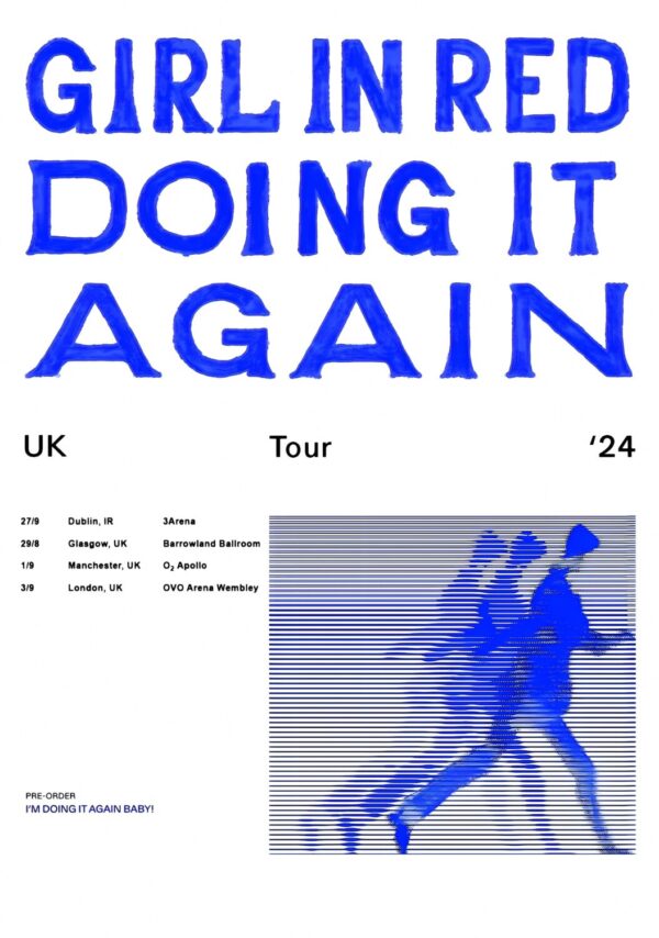 GIRL IN RED Doing It Again 2024 UK Tour Poster