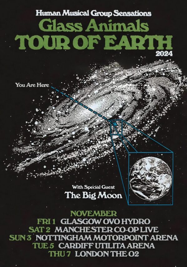 GLASS ANIMALS I Love You So F***ing Much 2024 Tour Of Earth Poster