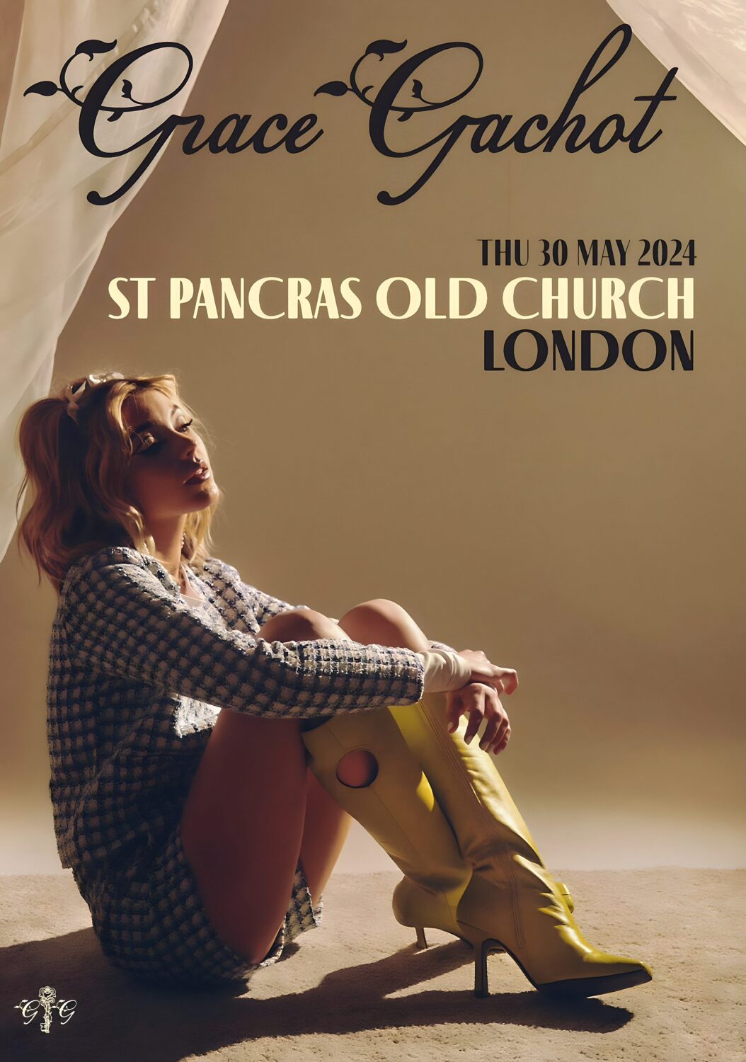 GRACE GACHOT Built To Be Bad 2024 Tour: LONDON St Pancras Old Church Poster Print