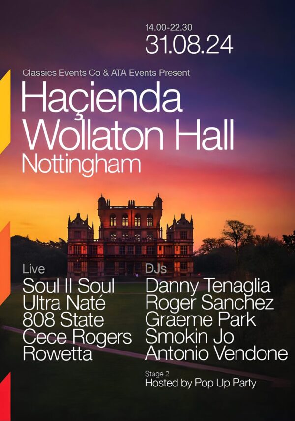 HACIENDA Wollaton Hall - Nottingham - Festival Club Poster