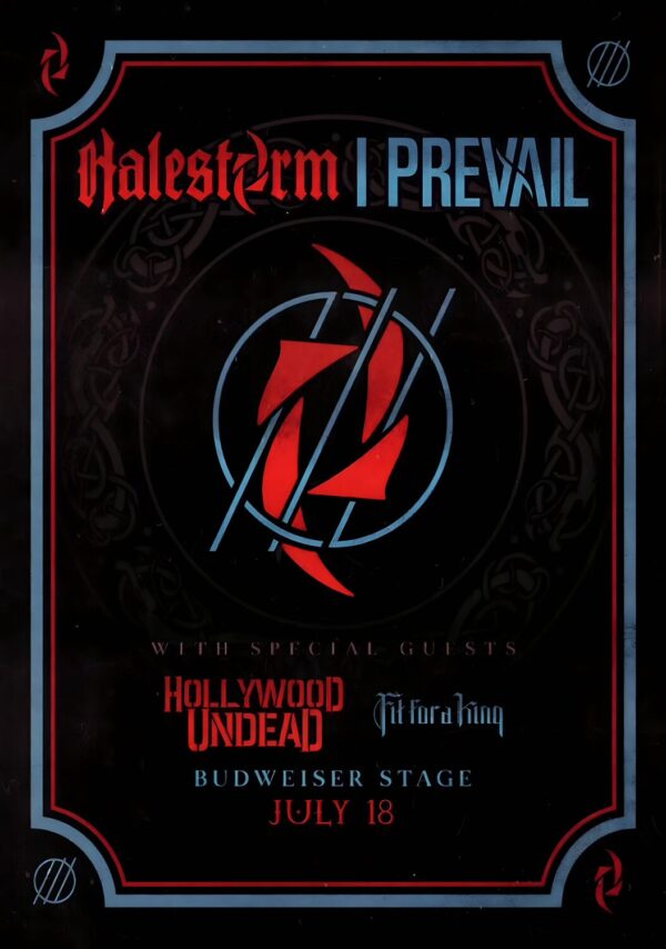 HALESTORM - I PREVAIL Summer 2024 Tour: TORONTO Budweiser Stage Poster Print