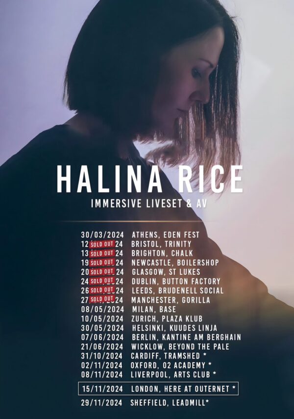 HALINA RICE Immersive Live Set & AV 2024 UK Tour Poster Print