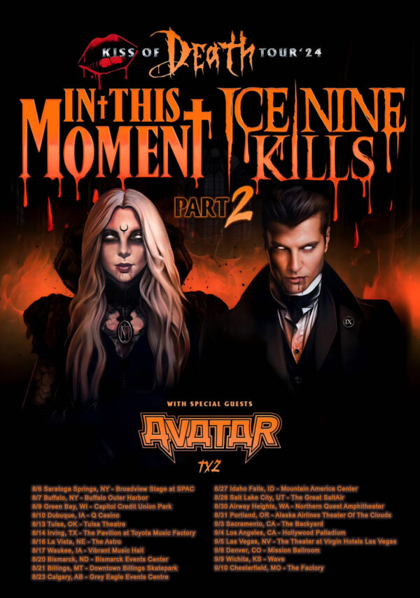 IN THIS MOMENT - ICE NINE KILLS 2024 Tour Poster