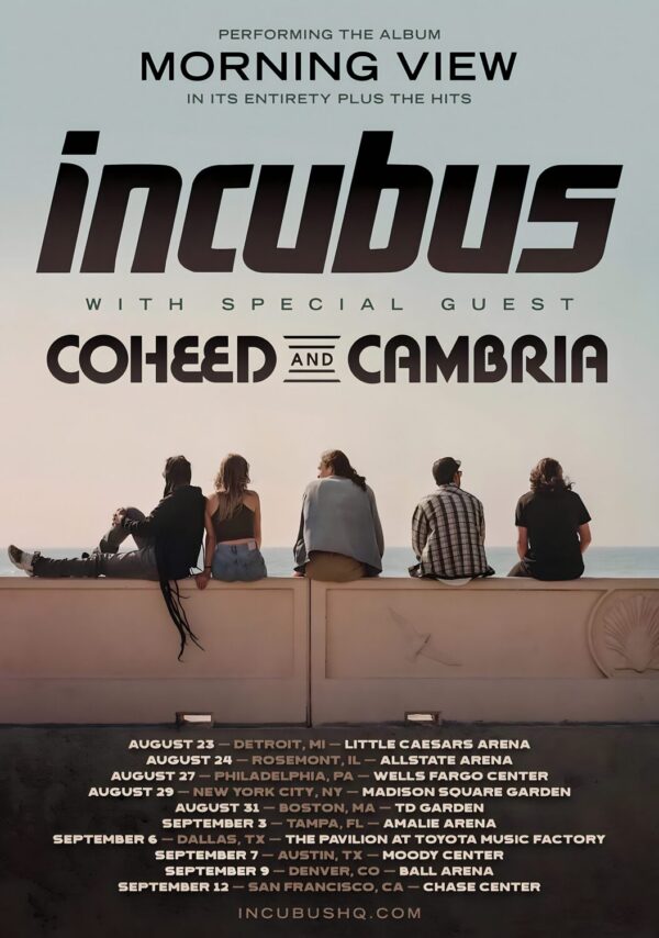INCUBUS Morning View Anniversary 2024 Tour Poster