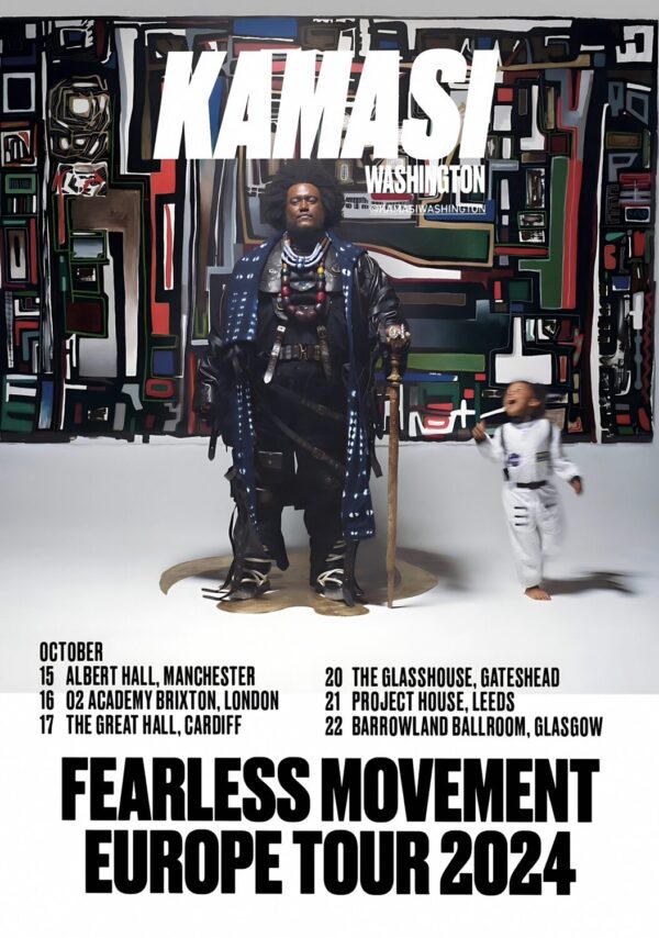 KAMASI WASHINGTON Fearless Movement 2024 UK Tour Poster