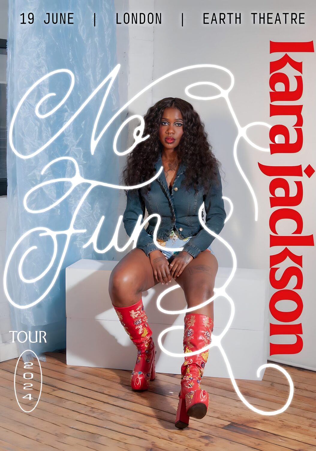 KARA JACKSON 2024 World Tour: LONDON Earth Theatre Poster