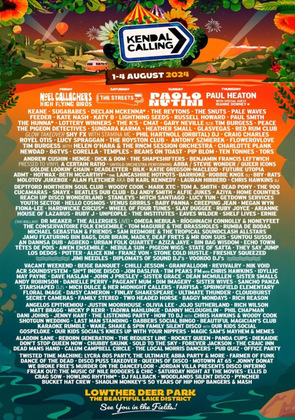 KENDAL CALLING 2024 FESTIVAL Line Up Poster Print