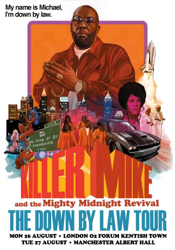 KILLER MIKE : The Down By Law 2024 UK Tour Poster