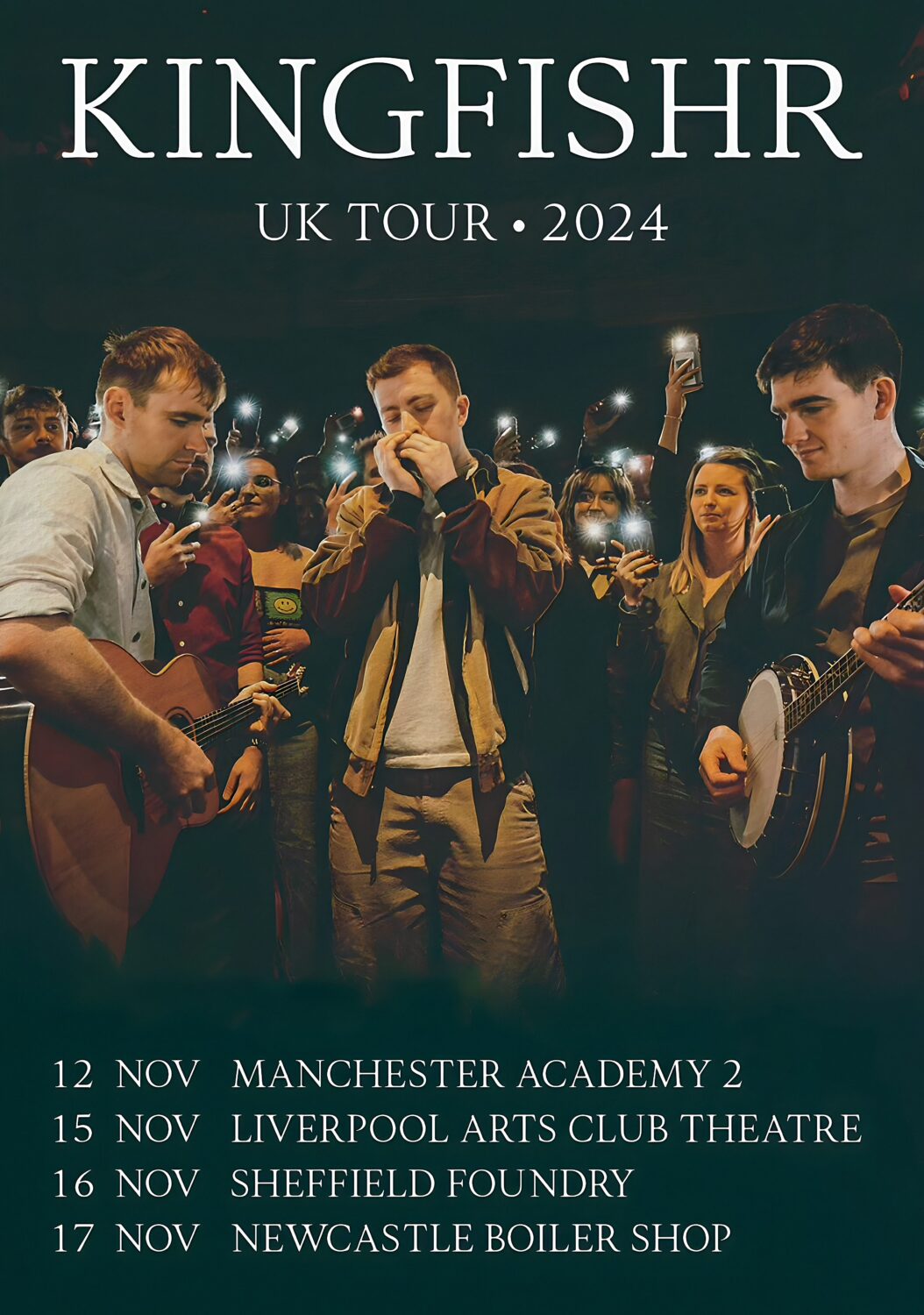 KINGFISHR Afterglow 2024 UK Tour Poster