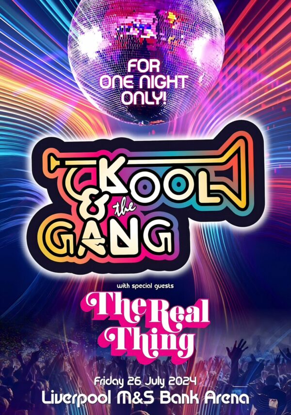 KOOL & THE GANG 2024: LIVERPOOL M&S Bank Arena Poster