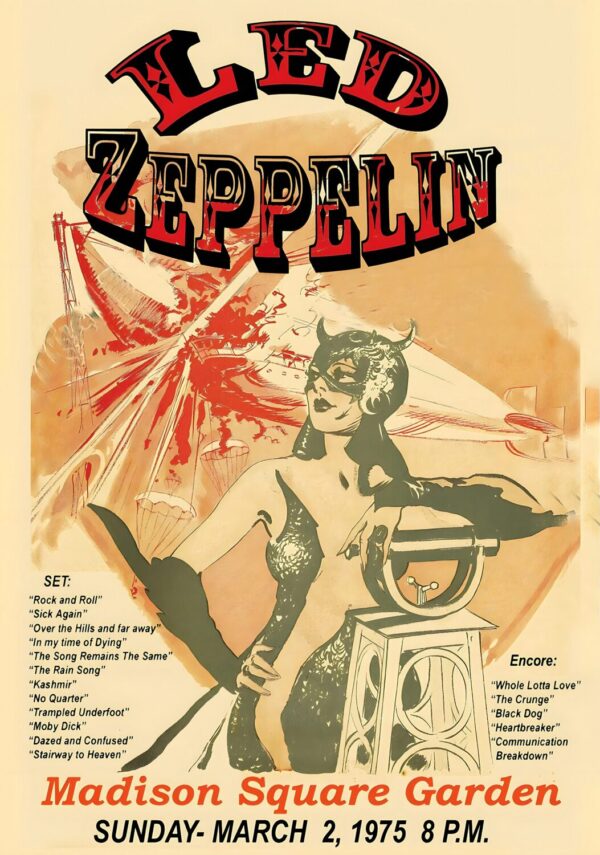 LED ZEPPELIN 1975 Tour: NEW YORK Poster