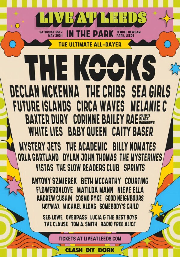 LIVE AT LEEDS 2024 FESTIVAL Line Up Poster