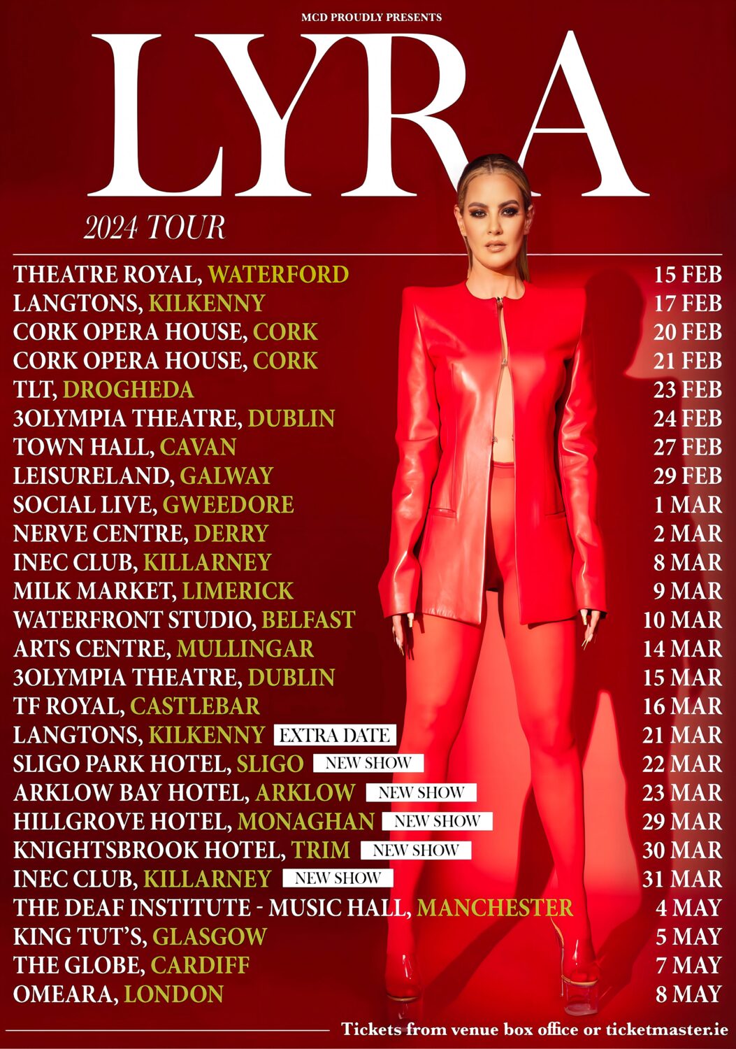 LYRA (singer) Lyra 2024 UK Tour Poster