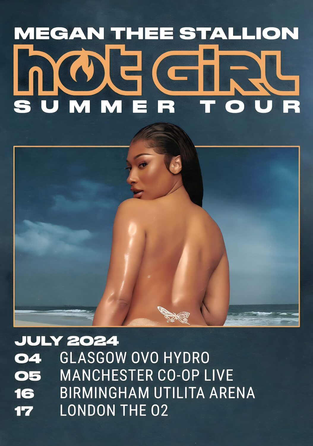 MEGAN THEE STALLION Hot Girl Summer 2024 UK Tour Poster