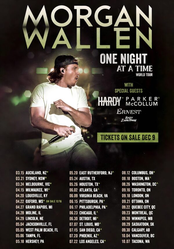 MORGAN WALLEN 2023 North American Tour Poster
