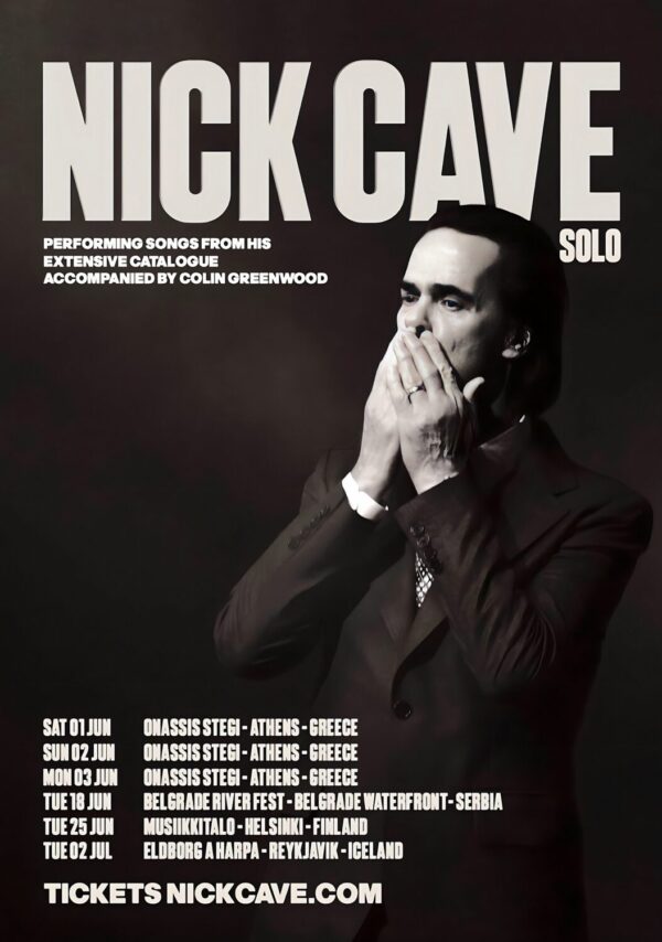 NICK CAVE Solo European Tour Poster
