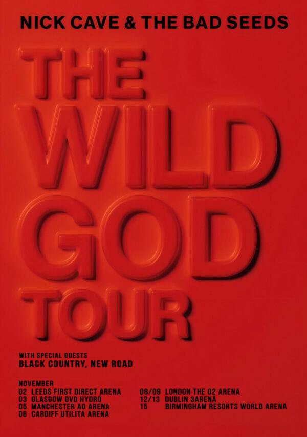 NICK CAVE & THE BAD SEEDS 2024 UK & Ireland Tour Poster