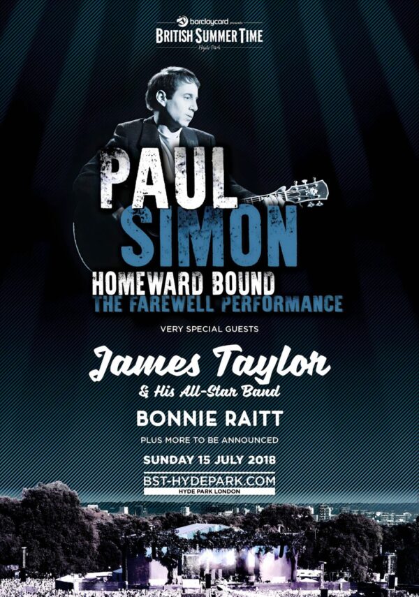 PAUL SIMON 2018 Tour: LONDON Hyde Park Poster