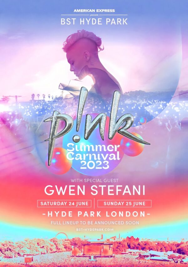 P!NK (Pink) Summer Carnival 2023 Tour: LONDON Poster