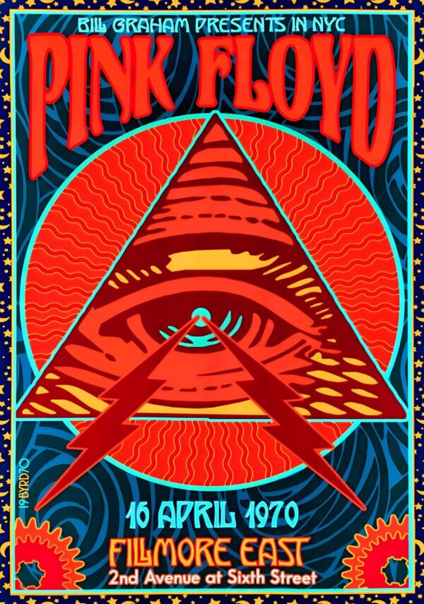 PINK FLOYD 1970 Tour: NEW YORK Filmore East Poster