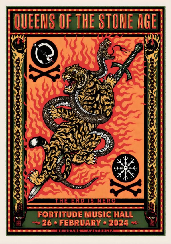 QUEENS OF THE STONE AGE 2024 Tour: BRISBANE Poster