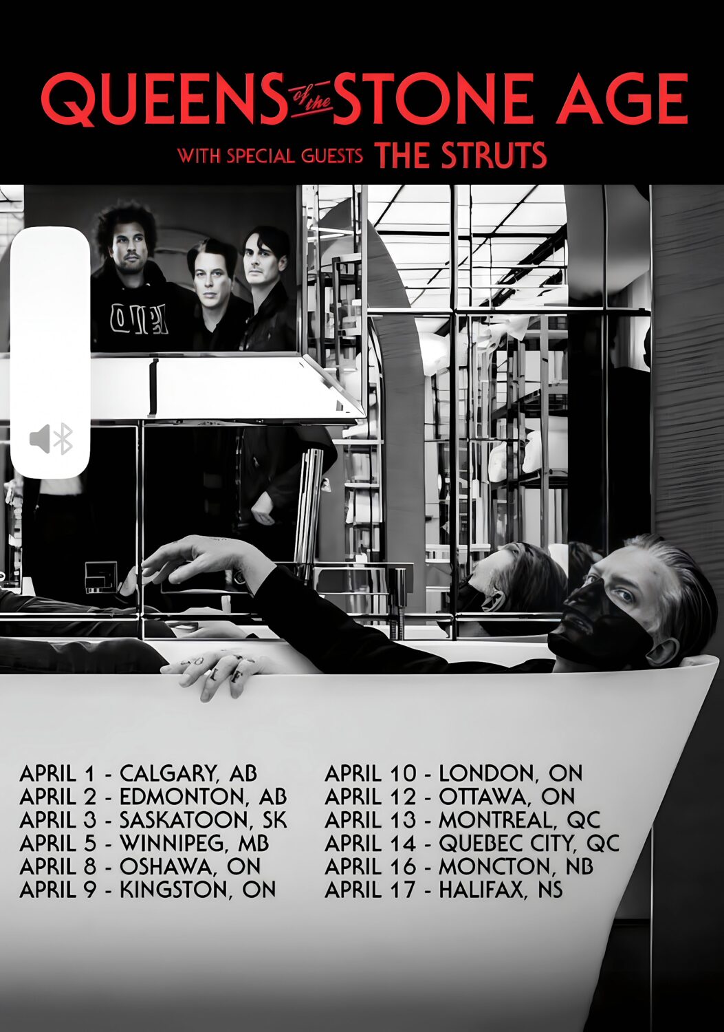 QUEENS OF THE STONE AGE The End Is Nero Canada 2024 Tour Poster Print