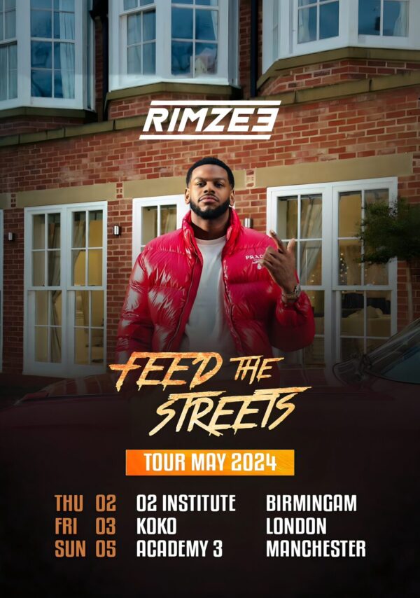 RIMZEE Feed The Streets 2024 UK Tour Poster