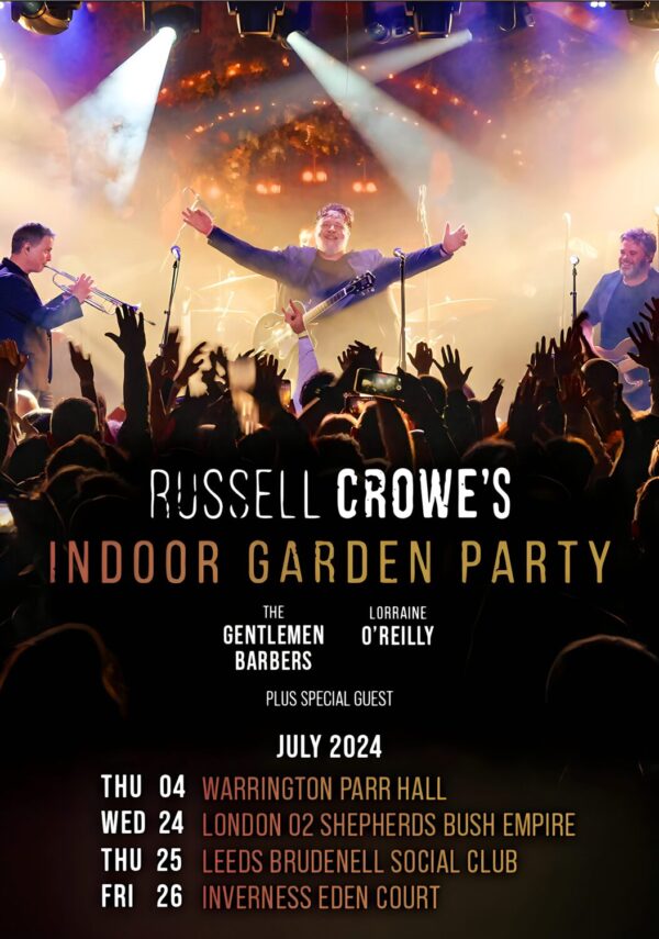 RUSSELL CROWE'S Indoor Party 2024 UK Tour Poster Print